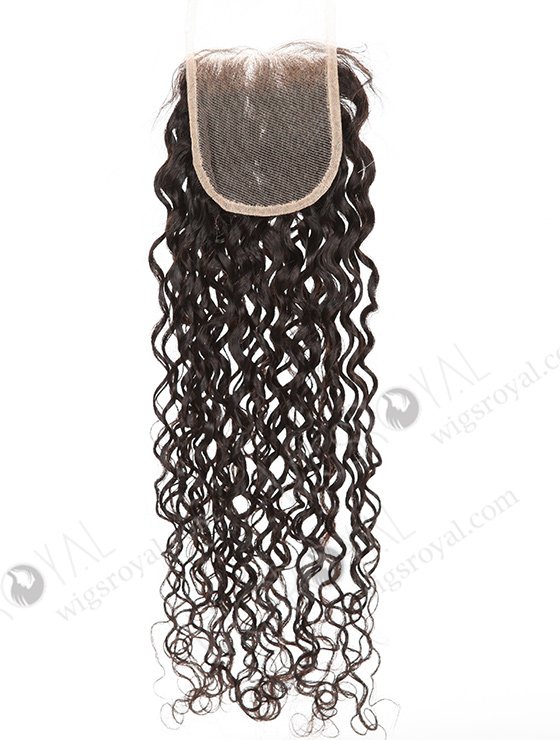In Stock Indian Remy Hair 20" Loose Pixie Curl Natural Color Top Closure STC-394