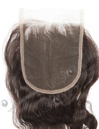 In Stock Indian Remy Hair 16" Big Curl Natural Color Top Closure STC-384