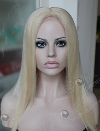 White Color Virgin Hair Hidden Knots Most Realistic Silk Base Full Lace Wigs WR-ST-043