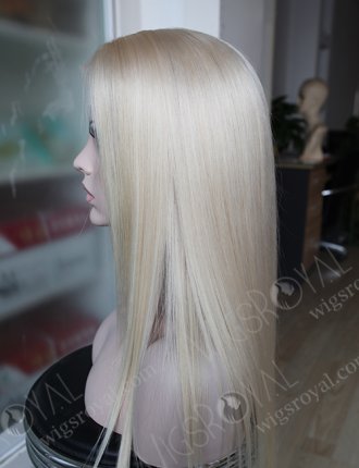 White Color Virgin Hair Hidden Knots Most Realistic Silk Base Full Lace Wigs WR-ST-043