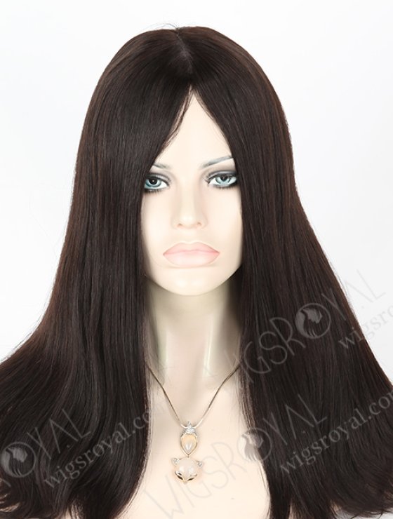 Premium Human Hair Silky Straight Black Color Jewish Style Women Wigs WR-GR-006-7946