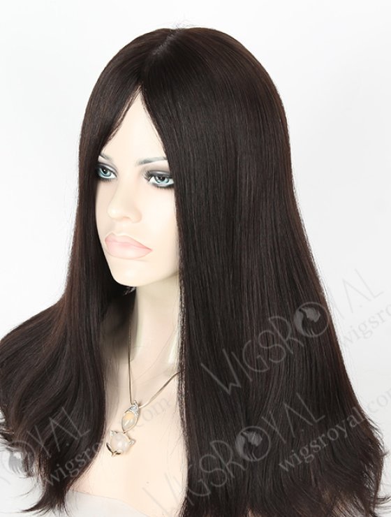 Premium Human Hair Silky Straight Black Color Jewish Style Women Wigs WR-GR-006-7945