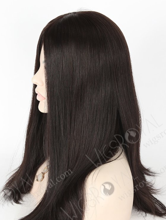 Premium Human Hair Silky Straight Black Color Jewish Style Women Wigs WR-GR-006-7949