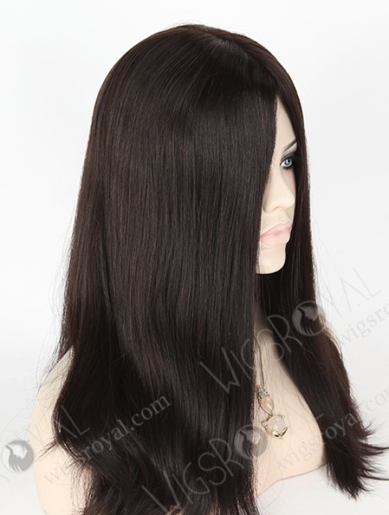 Premium Human Hair Silky Straight Black Color Jewish Style Women Wigs WR-GR-006-7951
