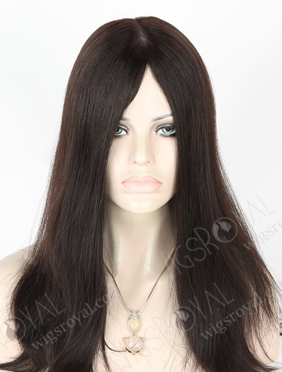Premium Human Hair Silky Straight Black Color Jewish Style Women Wigs WR-GR-006-7953