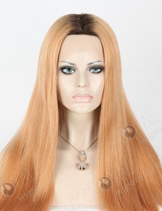 The Special Top Mesh Mongolian Virgin T3#/12# Straight Silk Top Full Lace Wig WR-ST-045