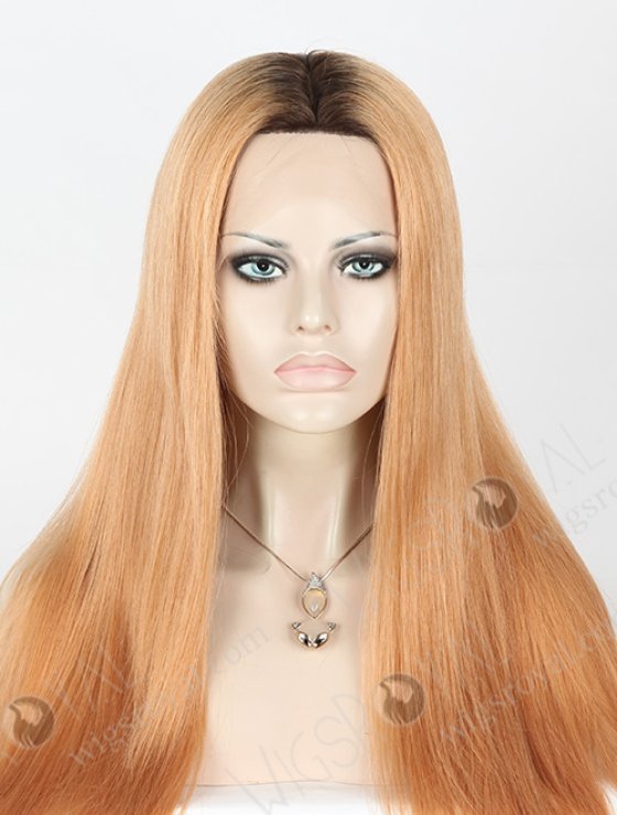 The Special Top Mesh Mongolian Virgin T3#/12# Straight Silk Top Full Lace Wig WR-ST-045-7703