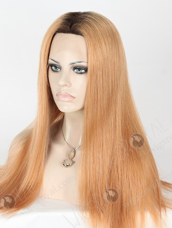 The Special Top Mesh Mongolian Virgin T3#/12# Straight Silk Top Full Lace Wig WR-ST-045-7705