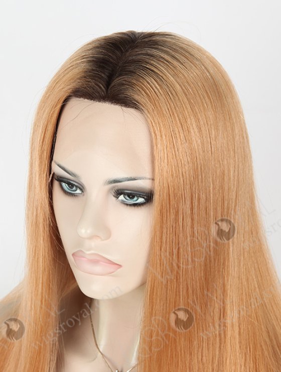 The Special Top Mesh Mongolian Virgin T3#/12# Straight Silk Top Full Lace Wig WR-ST-045-7706