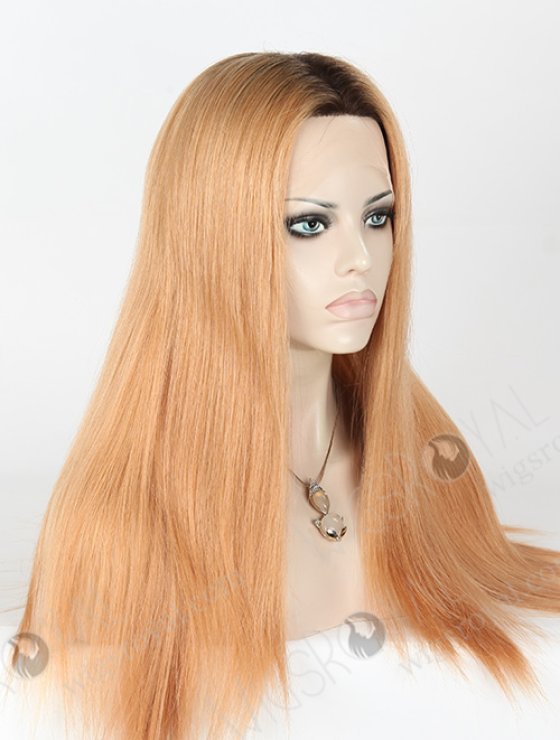 The Special Top Mesh Mongolian Virgin T3#/12# Straight Silk Top Full Lace Wig WR-ST-045-7709