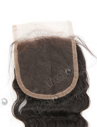 In Stock Indian Remy Hair 14" Deep Curl Natural Color Top Closure STC-352