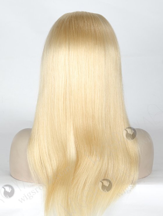 Cuticle Aligned European Raw Human Hair Wigs Blonde Color Silk Top Full Lace Wig WR-ST-049-7746
