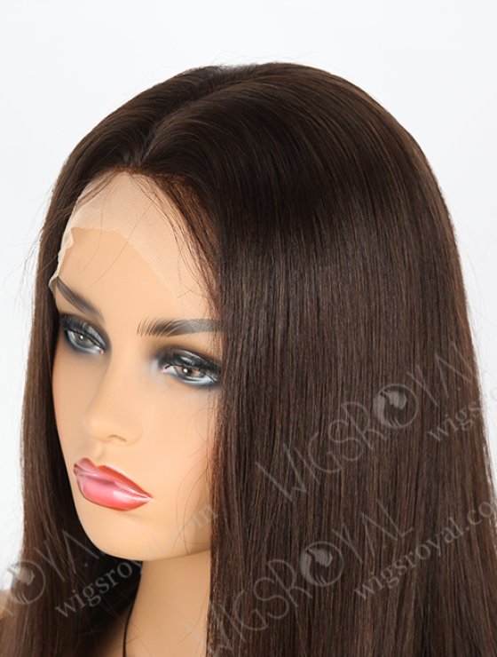 Long Straight Human Hair Natural Color Mimic Human Scalp Parting Full Lace Wig WR-ST-048-7739