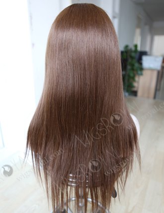 Chestnut Brown Hair Color Glueless Silk Top Wig WR-GL-031