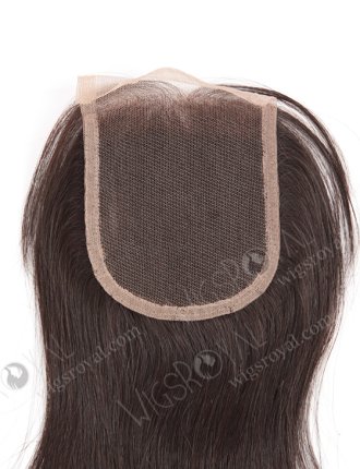 In Stock Chinese Virgin Hair 12" Natural Straight Natural Color Top Closure STC-293
