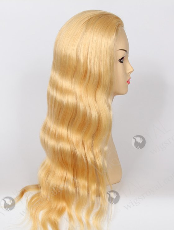 Long Human Hair Indian Virgin Blonde Color Body Wave Glueless Wig WR-GL-040-8171