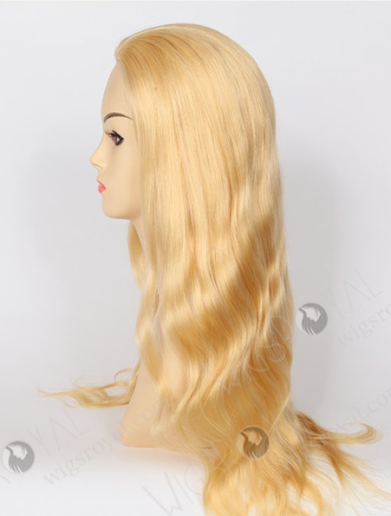 Long Human Hair Indian Virgin Blonde Color Body Wave Glueless Wig WR-GL-040-8174