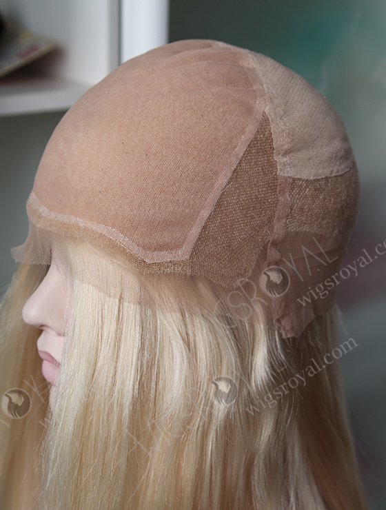 Best Quality European Human Hair Pure White Color Silk Top Wig For Women WR-ST-032-8466