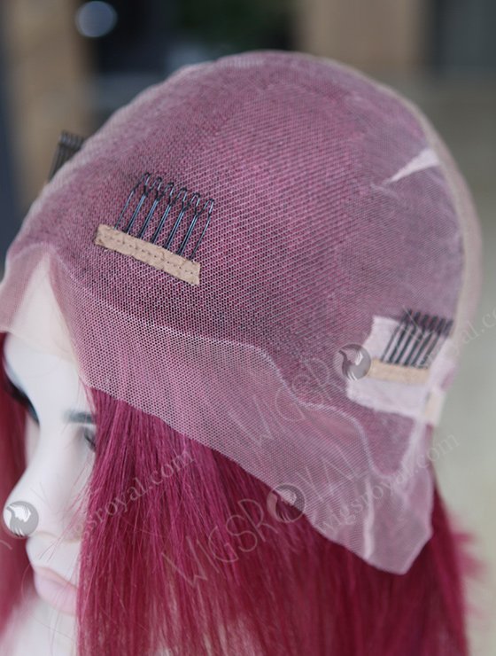 Aubergine Color Human Hair Bob Wigs WR-LW-081-8326