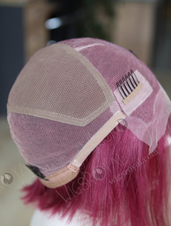 Aubergine Color Human Hair Bob Wigs WR-LW-081-8328