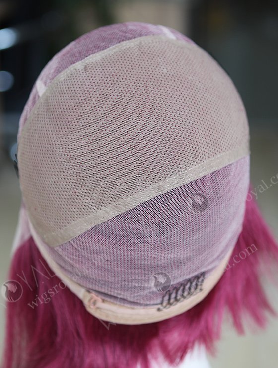 Aubergine Color Human Hair Bob Wigs WR-LW-081-8329