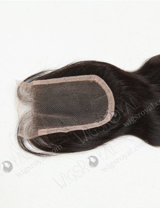 In Stock Indian Virgin Hair 16" Natural Wave Natural Color Top Closure STC-07
