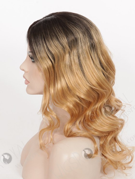 Ombre Color Wavy Blonde Virgin Human Hair Glueless Wigs For Women WR-GL-050-8773