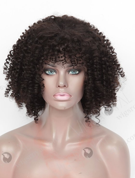 Curly Human Hair Wigs for Black Women with Bangs Glueless Wigs WR-GL-051-8780