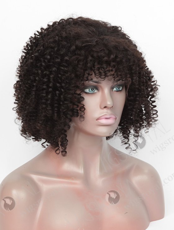 Curly Human Hair Wigs for Black Women with Bangs Glueless Wigs WR-GL-051-8781