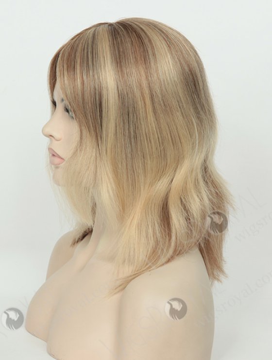 Mongolian Virgin Human Hair Highlight Balayage Color Short Style Glueless Wig WR-GL-053-8802
