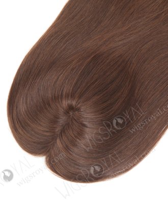 European Human Hair  Full Volume Topper Dark Brown Color Mono Top Wefts Topper WR-TC-027