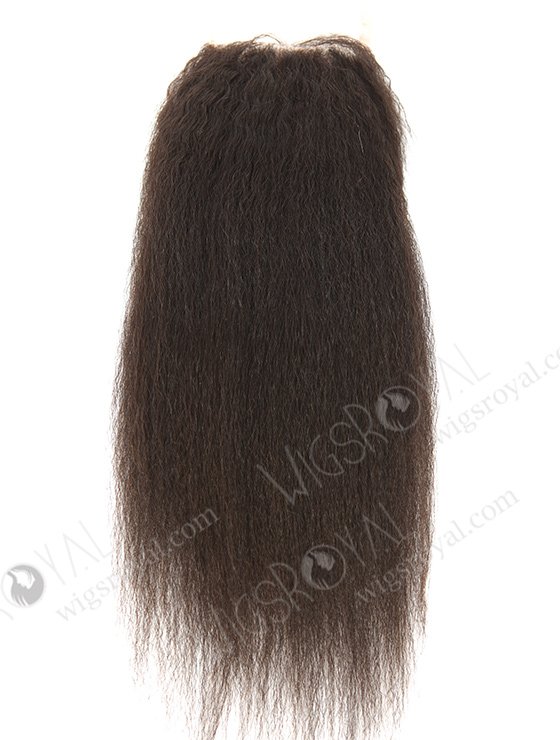 In Stock Brazilian Virgin Hair 12" Kinky Straight Natural Color Top Closure STC-325-9281