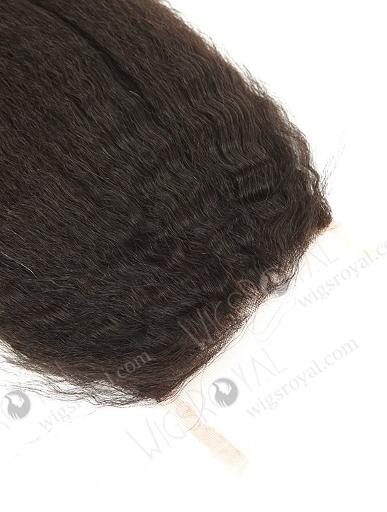 In Stock Brazilian Virgin Hair 12" Kinky Straight Natural Color Top Closure STC-325-9282
