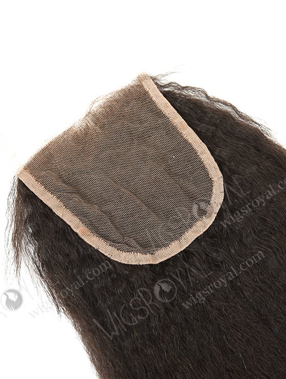 In Stock Brazilian Virgin Hair 12" Kinky Straight Natural Color Top Closure STC-325-9283