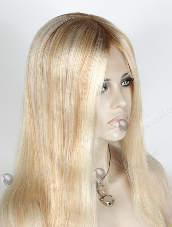 Best Online Wig Store for Women 100% Human Hair Rooted Blonde With Brown Highlights GLL-08017-9618