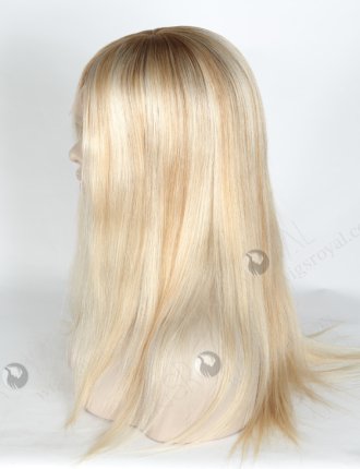 Best Online Wig Store for Women 100% Human Hair Rooted Blonde With Brown Highlights GLL-08017