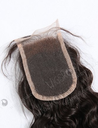 In Stock Brazilian Virgin Hair 14" Natural Curly Natural Color Top Closure STC-51