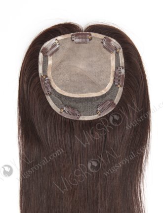 Customize Top Pieces Hand Tied Silk Base With Lace Topper Virgin European Human Hair WR-TC-043
