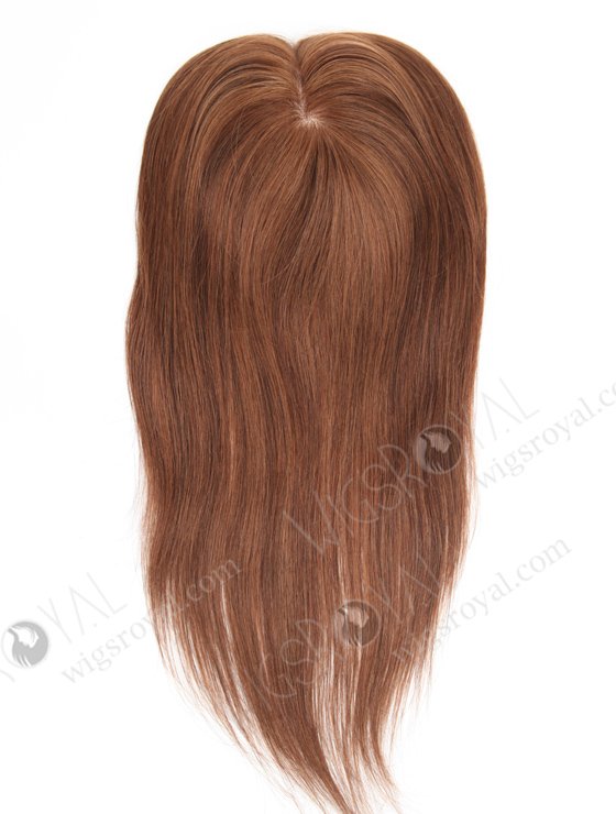 Golden Brown Highlight Color Silk Base Topper Clip In Hair Piece For Thinning Hair WR-TC-046-9502