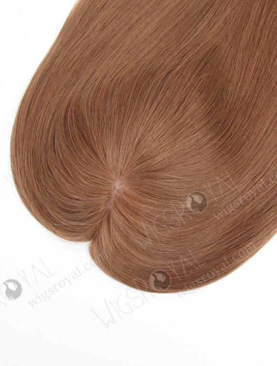Top European Hair Topper Medium Brown Color Silk Base With Lace Clip In Hair pieces WR-TC-044-9491