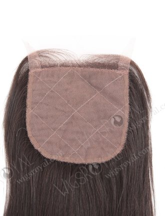 In Stock Indian Virgin Hair 10" Straight Natural Color Silk Top Closure STC-246