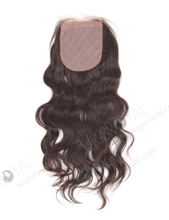 In Stock Indian Virgin Hair 12" Natural Wave Natural Color Silk Top Closure STC-37