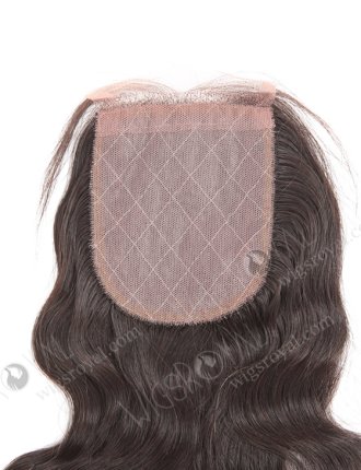 In Stock Indian Virgin Hair 12" Natural Wave Natural Color Silk Top Closure STC-37