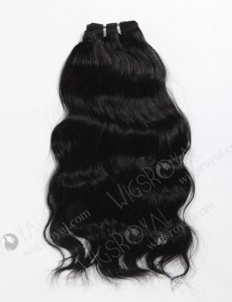In Stock Indian Remy Hair 16" Natural Wave 1# Color Machine Weft SM-189