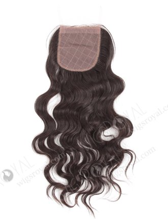 In Stock Brazilian Virgin Hair 16" Natural Wave Natural Color Silk Top Closure STC-47