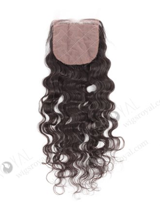 In Stock Brazilian Virgin Hair 16" Natural Curly Natural Color Silk Top Closure STC-50