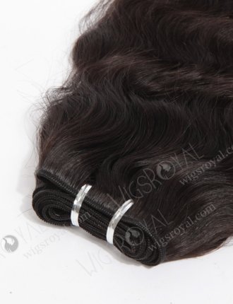 In Stock Indian Virgin Hair 16" Natural Wave Natural Color Machine Weft SM-036