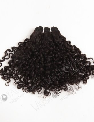 In Stock Brazilian Virgin Hair 14" Coarse Curly Natural Color Machine Weft SM-4134