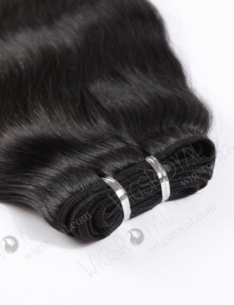 In Stock Indian Remy Hair 16" Natural Straight 1# Color Machine Weft SM-196