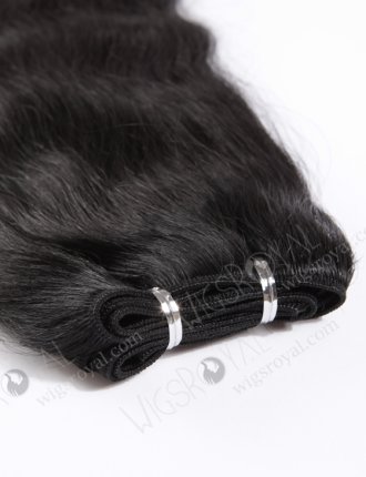 In Stock Indian Remy Hair 18" Natural Straight 1# Color Machine Weft SM-198